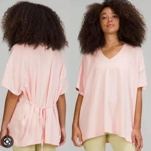 Lululemon Side Tie V Neck Tee Tshirt